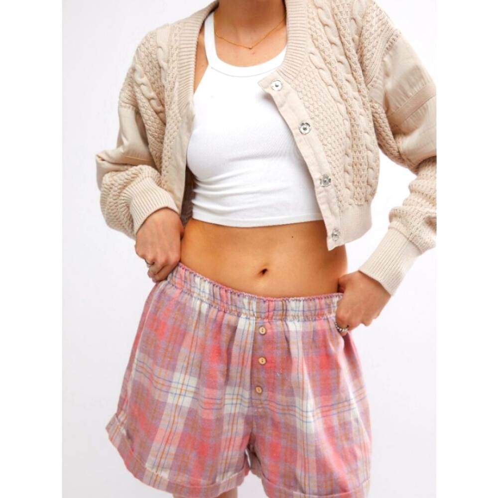 Free People Flannel Boxers